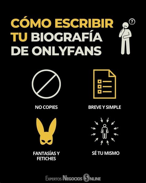 Crear una BIOGRAFÍA para ONLYFANS atractiva